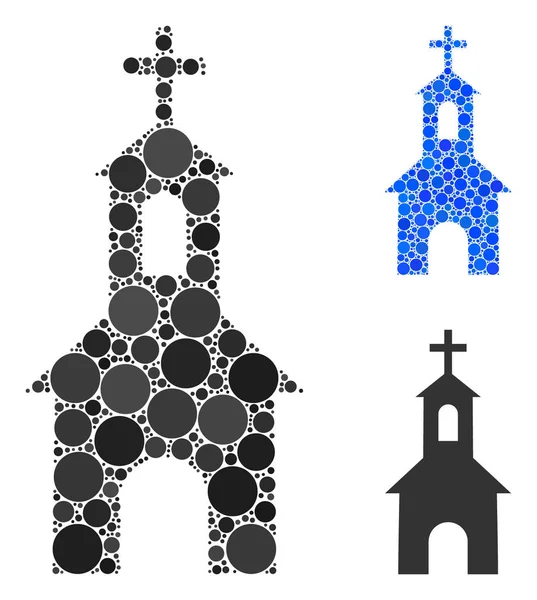 Mosaico católico Kirch Icono de Circle Dots — Archivo Imágenes Vectoriales