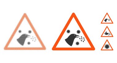 Kuş Enfeksiyonu Uyarı Yarı Tonu ve Katı Simge