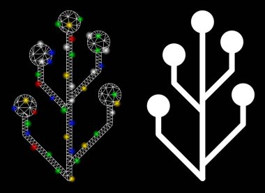 Işıldayan Ağaç Simgesi Işık Lekeli Ağaç Devresi