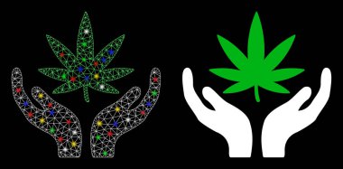 Işıklı Parlak Ağ Kenevir Bakım Simgesi