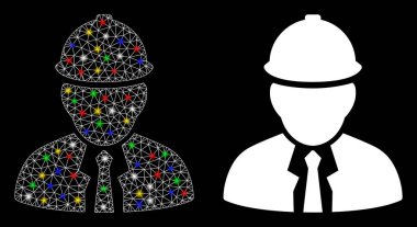 Fişek Kablosu Çerçeve Mühendisi Simgesi Fişek Benekli