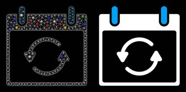 Fişek Kabuğu Tazeleme Takvim Günü Simgesi Işık Noktalarıyla