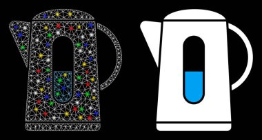 Parlak Izgara 2d Flaş Noktalı Kettle Simgesi