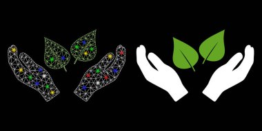 Fişek Kablosu Çerçevesi Flora Bakım Elleri Benekli Simge