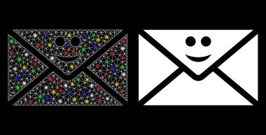 Fişek İşaretli Mutlu Posta Simgesi Benekli