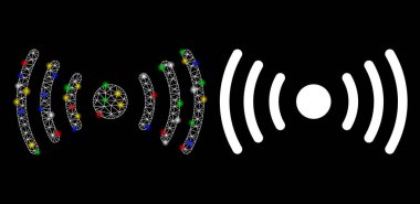 Fişek Kablosuz Ağ Çerçevesi Wi-Fi Noktalı Benekli Simge