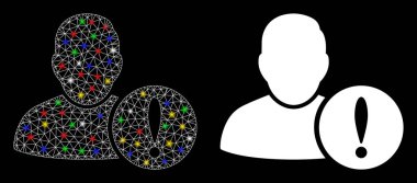 Fişek Benekli Ağ 2d Kullanıcı Ünlem Simgesi