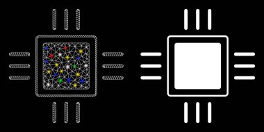 Fişek Benekli Ağ Gövdesi İşlemci Simgesi