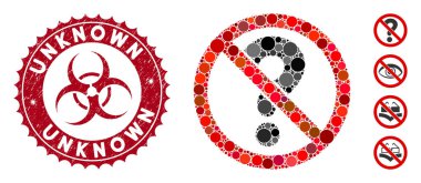 Çizilmiş Bilinmeyen Mühür ile Mozaik Sorgusuz Simgesi