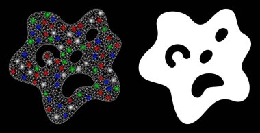 Işıl ışıl parlayan benekli 2d Amoeba