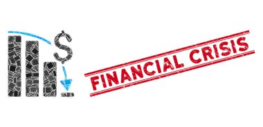 Finansal Kriz Mozaiği ve Çizgilerle Tehlike Finansal Kriz Damgası