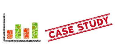 Grafik Mozaiği ve Grunge Vaka Çalışması Satırlarla Mühür