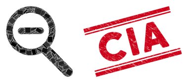 Mozaiği Büyüt ve Çizgilerle Cia Damgalı Mühür