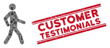 Yürüyen Adam Mozaiği ve Çizgili Müsteriler İfadeleri