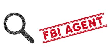 Mozaiği Yakınlaştır ve Çizgilerle FBI Ajanı Mühürle