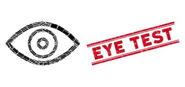 Göz Mozaiği ve Tehlike Göz Testi Çizgileriyle Damga