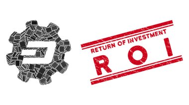 Dash Kurulumu Gear Mozaiği ve Yatırımın Kazınmış Dönüş R O I Damgası