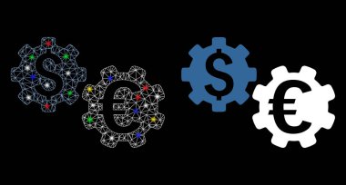 Flare Mesh Carcass International Financial Mechanics Icon with Flare Spots