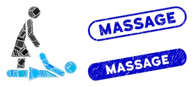 Dikdörtgen Kolaj Tayland Masajı Desenli Masaj Damgaları