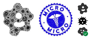 Doktor Tehlike Mikro Mührü ile Grip Kolajı Amoeba Simgesi