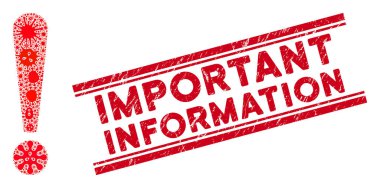 Salgın Kolajı Ünlem İmza Simgesi ve Önemli Bilgiler Damgası