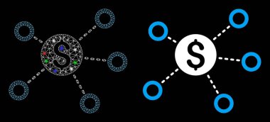 Parlak Ağ Doları Ağı Simgeyi Işık Lekeleri ile Bağlantılandırıyor