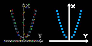 Parlayan Izgara Ağı Parabol Resim Simgesi Flash Noktaları