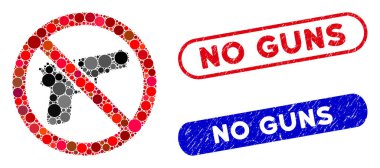 Nokta Kolajı Silah ve desenli Silah Yok Damga Yok