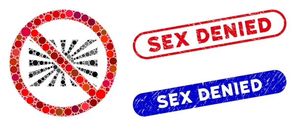 Dot Mosaic Sem Selos de sexo japonês e angustiante negado — Vetor de Stock