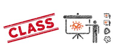 Bakteri Dersi Mozaiği ve Çizilmiş Sınıf Mühür Satırları