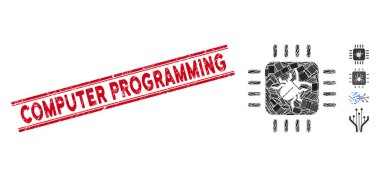 Donanım Hatası Mozaiği ve Satırlı Çizilmiş Bilgisayar Programlama Damgası