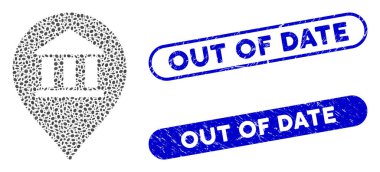 Eliptik Mozaik Kütüphane Haritası Tehlike Tarihi Değiştirilmiş İşaretleyici