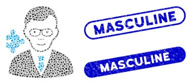 Oval Kolaj Uzmanı Dokulu Erkek Filigranı