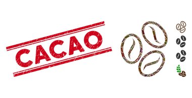 Kakao Fasulye Mozaiği ve Çizgili Kakao Filigranı