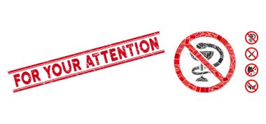 Dikkate Almak İçin İlaç Mozaiği ve Grunge Satırlarla Mühürleme Yok