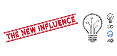 Smart Bulb Mosaic and Distress The New Influence Stamp with Lines