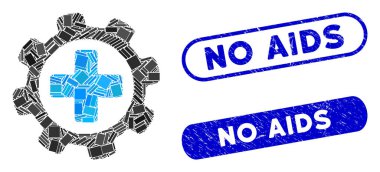 Dikdörtgen Kolaj Tıbbi Ayarları Dokulu Yardımsız Damgalar