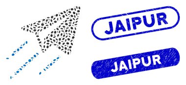 Elliptic Mosaic Freelance Flight with Distress Jaipur Seals