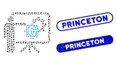 Ellipse Mosaic Euro Industrial Project Presentation with Textured Princeton Seals