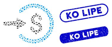 Oval Mosaic Income with Textured Ko Lipe Watermarks
