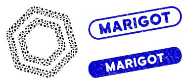 Eliptik Kolaj Sıkıntılı Marigot Damgaları ile Nut vidalama