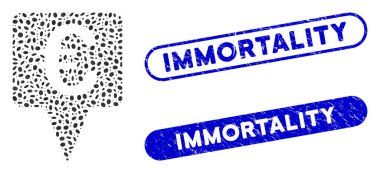 Oval Mozaik Euro Haritası Dokulu Ölümsüzlük Mührü İşaretleyici