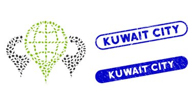 Çizilmiş Kuveyt Mührü ile Eliptik Mozaik Konumları