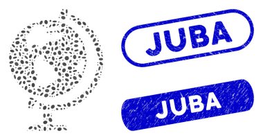 Sıkıntılı Juba Damgalarıyla Eliptik Mozaik Küre