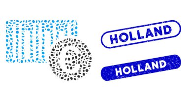 Hollanda Mühürlü Eliptik Mozaik Euro Barkod Fiyeri