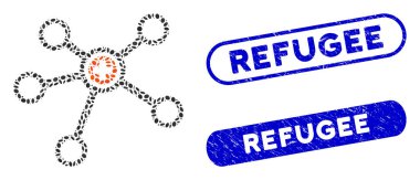 Elips Kolajı Sağlık Hizmetleri Grunge Mülteci Mührü ile Bağlantılı