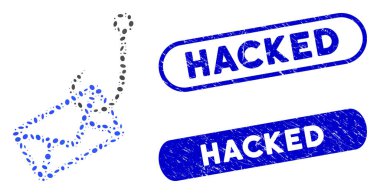 Elips Kolajı Posta Phishing Kancası Sıkıntılı Hacklenmiş Damgalar