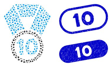 Eliptik Mozaik 10. Tehlike 10 Mührü Madalyası