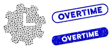 Çizilmiş Fazla mesai Filigranı Elips Kolaj Zaman Ayarları