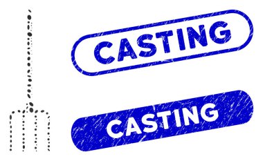 Oval Kolaj Pitchfork ve Çizik Döküm Mührü